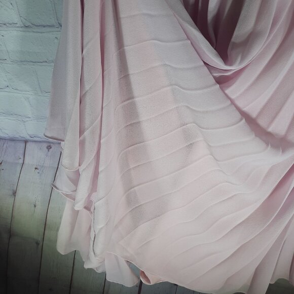 Rachel Parcell Blush Color Chiffon Pleated Midi Skirt - Picture 12 of 12